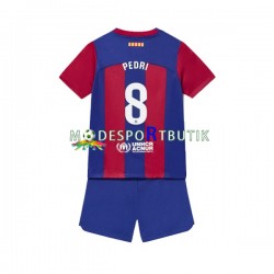 FC Barcelona Matchtröja Pedri 8 Hemma 2023-2024 Kortärmad ,Fotbollsställ Barn