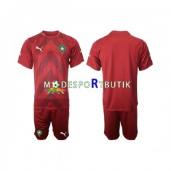 Marocko Matchtröja 2022 Målvakt Hemma Kortärmad ,Fotbollsställ Barn