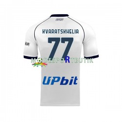 SSC Napoli Matchtröja Khvicha Kvaratskhelia 77 Borta 2023-2024 Kortärmad ,Herr
