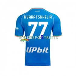 SSC Napoli Matchtröja Khvicha Kvaratskhelia 77 Hemma 2023-2024 Kortärmad ,Herr