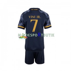 Real Madrid Matchtröja Vinicius Junior 7 Borta 2023-2024 Kortärmad ,Fotbollsställ Barn