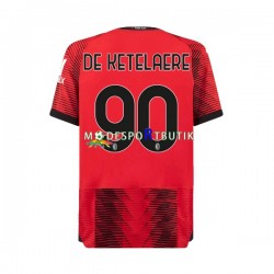 AC Milan Matchtröja Charles De Ketelaere 90 Hemma 2023-2024 Kortärmad ,Herr