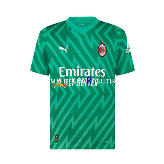 AC Milan Matchtröja Mike Maignan 16 Målvakt Hemma 2023-2024 Kortärmad ,Fotbollsställ Barn