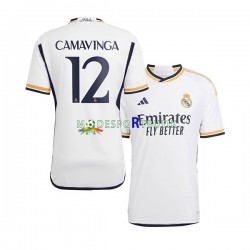 Real Madrid Matchtröja Camavinga 12 Hemma 2023-2024 Kortärmad ,Herr