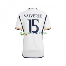Real Madrid Matchtröja Federico Valverde 15 Hemma 2023-2024 Kortärmad ,Herr