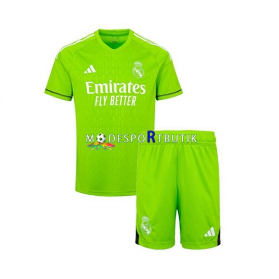 Real Madrid Matchtröja Målvakt Hemma 2023-2024 Kortärmad ,Fotbollsställ Barn