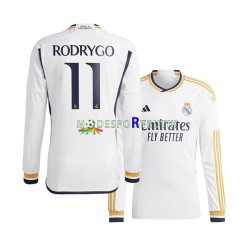 Real Madrid Matchtröja Rodrygo Goes 11 Hemma 2023-2024 Långärmad ,Herr