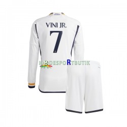 Real Madrid Matchtröja Vinicius Junior 7 Hemma 2023-2024 Långärmad ,Fotbollsställ Barn
