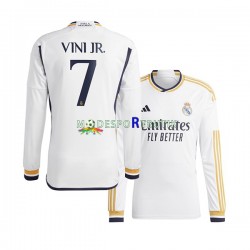 Real Madrid Matchtröja Vinicius Junior 7 Hemma 2023-2024 Långärmad ,Herr