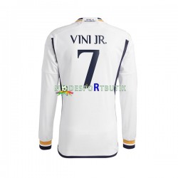 Real Madrid Matchtröja Vinicius Junior 7 Hemma 2023-2024 Långärmad ,Herr