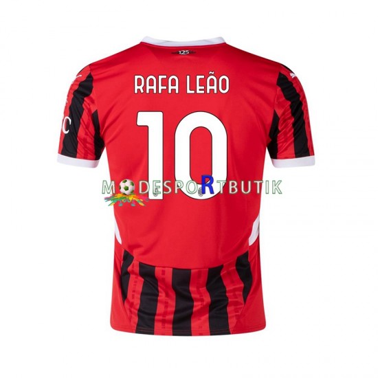 AC Milan Matchtröja RAFA LEAO 10 Hemma 2024-2025 Kortärmad ,Herr