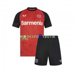 Bayer 04 Leverkusen Matchtröja Hemma 2024-2025 Kortärmad ,Fotbollsställ Barn