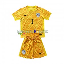 Slovenien Matchtröja Jan Oblak 1 Målvakt Hemma Euro 2024 Kortärmad ,Fotbollsställ Barn