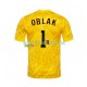 Slovenien Matchtröja Jan Oblak 1 Målvakt Hemma Euro 2024 Kortärmad ,Herr