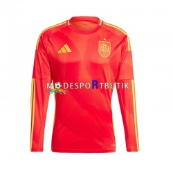 Spanien Matchtröja Hemma Euro 2024 Långärmad ,Herr
