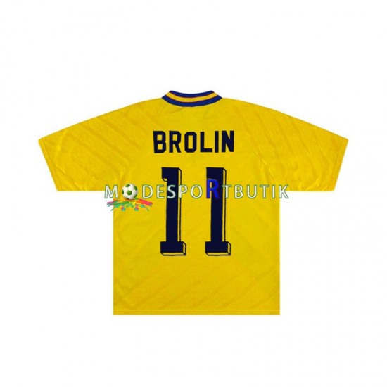 Sverige Matchtröja Brolin 11 1994 Retro Hemma Kortärmad ,Herr