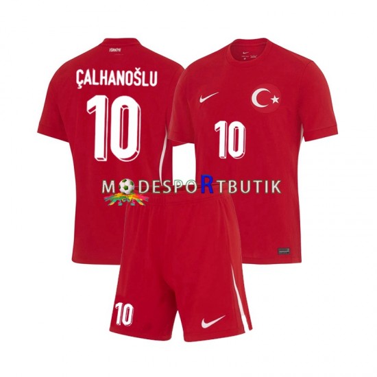 Turkiet Matchtröja Hakan Calhanoglu 10 Borta Euro 2024 Kortärmad ,Fotbollsställ Barn