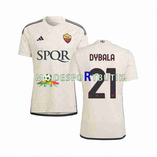 AS Roma Matchtröja Paulo Dybala 21 Borta 2023-2024 Kortärmad ,Herr