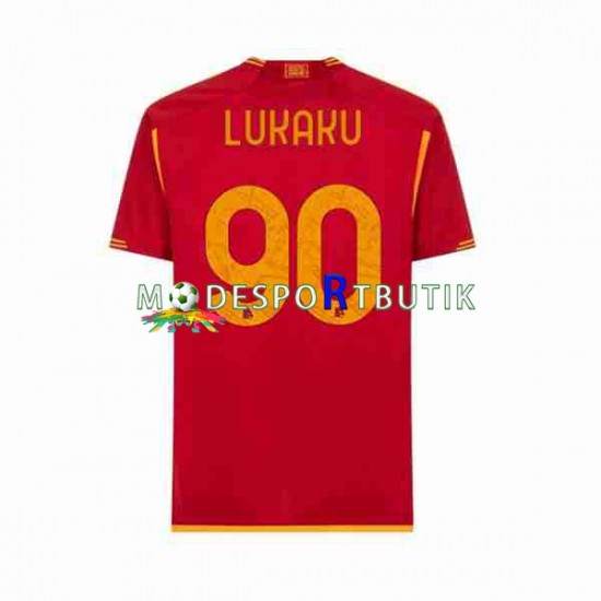 AS Roma Matchtröja Romelu Lukaku 90 Hemma 2023-2024 Kortärmad ,Herr