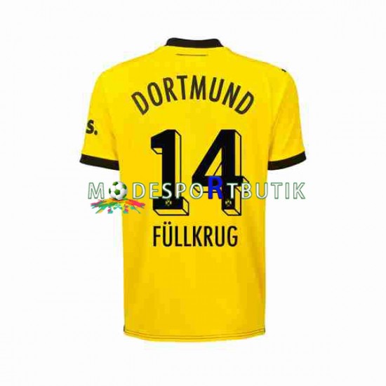 Borussia Dortmund Matchtröja Niclas Fullkrug 14 Hemma 2023-2024 Kortärmad ,Herr