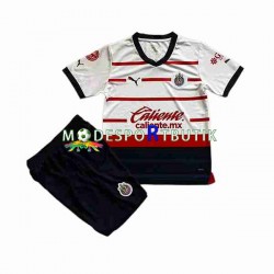 Matchtröja Deportivo Guadalajara Borta 2023-2024 Kortärmad ,Fotbollsställ Barn