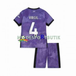 Liverpool Matchtröja Virgil van Dijk 4 Tredje 2023-2024 Kortärmad ,Fotbollsställ Barn