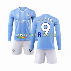 Manchester City Matchtröja Haaland 9 Hemma 2023-2024 Långärmad ,Fotbollsställ Barn