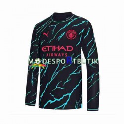 Manchester City Matchtröja Tredje 2023-2024 Långärmad ,Herr
