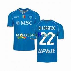 SSC Napoli Matchtröja DI LORENZO 22 Hemma 2023-2024 Kortärmad ,Herr