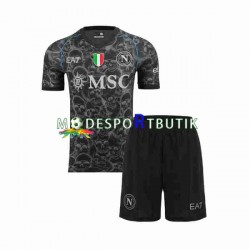 SSC Napoli Matchtröja Halloween Hemma 2023-2024 Kortärmad ,Fotbollsställ Barn