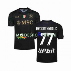 SSC Napoli Matchtröja KVARATSKHELIA 77 Tredje 2023-2024 Kortärmad ,Herr