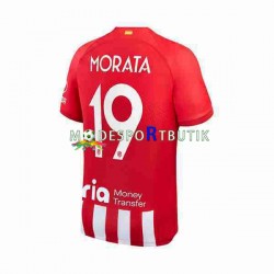 Atlético Madrid Matchtröja 2 Alvaro Morata 19 Hemma 2023-2024 Kortärmad ,Herr