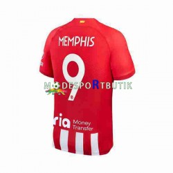 Atlético Madrid Matchtröja 2 Memphis Depay 9 Hemma 2023-2024 Kortärmad ,Herr