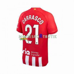 Atlético Madrid Matchtröja 2 Yannick Carrasco 21 Hemma 2023-2024 Kortärmad ,Herr
