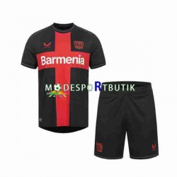Bayer 04 Leverkusen Matchtröja Hemma 2023-2024 Kortärmad ,Fotbollsställ Barn