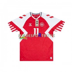 Danmark Matchtröja Rasmus Hojlund 11 Hemma 2023-2024 Kortärmad ,Herr