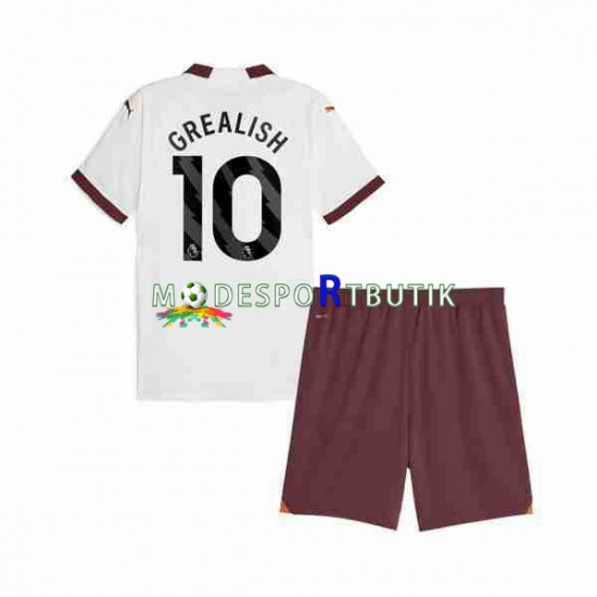 Manchester City Matchtröja Jack Grealish 10 Borta 2023-2024 Kortärmad ,Fotbollsställ Barn