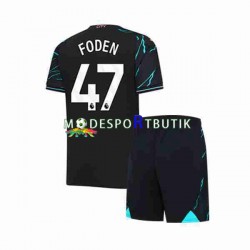 Manchester City Matchtröja Phil Foden 47 Tredje 2023-2024 Kortärmad ,Fotbollsställ Barn