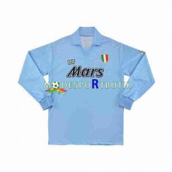 SSC Napoli Matchtröja 1990 1991 Retro Hemma Långärmad ,Herr