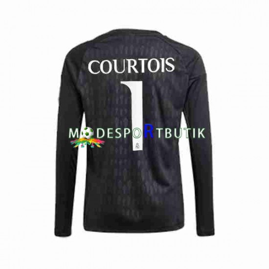 Real Madrid Matchtröja Thibaut Courtois 1 Målvakt Borta 2023-2024 Långärmad ,Herr