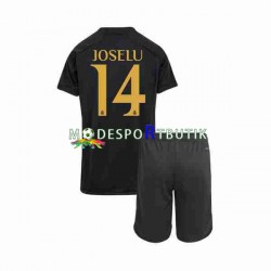 Real Madrid Matchtröja Joselu 14 Tredje 2023-2024 Kortärmad ,Fotbollsställ Barn