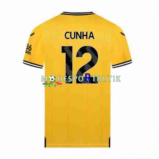 Wolverhampton Wanderers Matchtröja CUNHA 12 Hemma 2023-2024 Kortärmad ,Herr