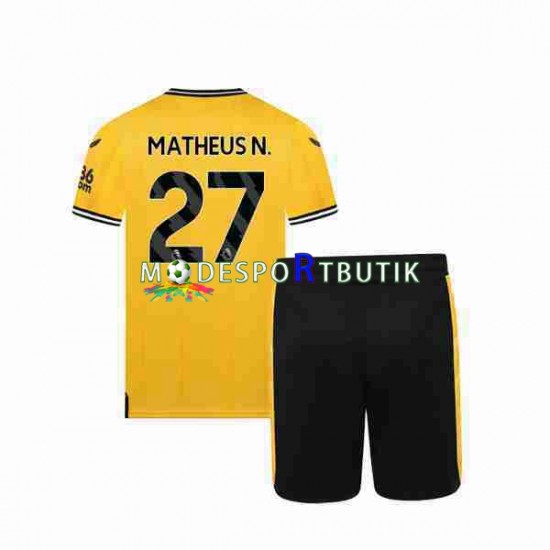 Wolverhampton Wanderers Matchtröja Matheus Nunes 27 Hemma 2023-2024 Kortärmad ,Fotbollsställ Barn