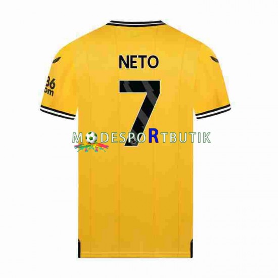 Wolverhampton Wanderers Matchtröja NETO 7 Hemma 2023-2024 Kortärmad ,Herr