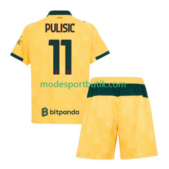 AC Milan Matchtröja Christian Pulisic 11 Tredje Kortärmad ,Fotbollsställ Barn 2025-2026