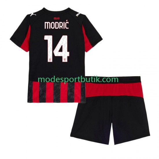 AC Milan Matchtröja Modrić Luca 14 Hemma Kortärmad ,Fotbollsställ Barn 2025-2026