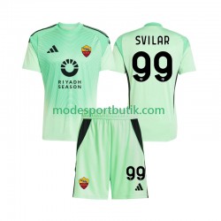 AS Roma Matchtröja Mile Svilar 99 Målvakt Borta Fjärde Kortärmad ,Fotbollsställ Barn 2025-2026