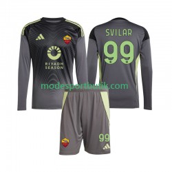 AS Roma Matchtröja Mile Svilar 99 Målvakt Hemma Långärmad ,Fotbollsställ Barn 2025-2026