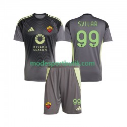 AS Roma Matchtröja Mile Svilar 99 Målvakt Hemma Kortärmad ,Fotbollsställ Barn 2025-2026