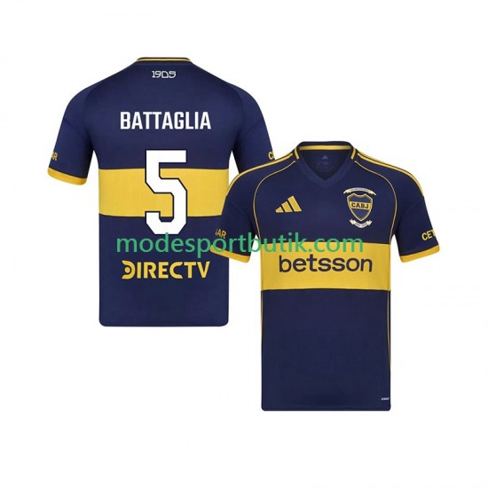 CA Boca Juniors Matchtröja Rodrigo Battaglia 5 Hemma Kortärmad ,Herr 2025-2026